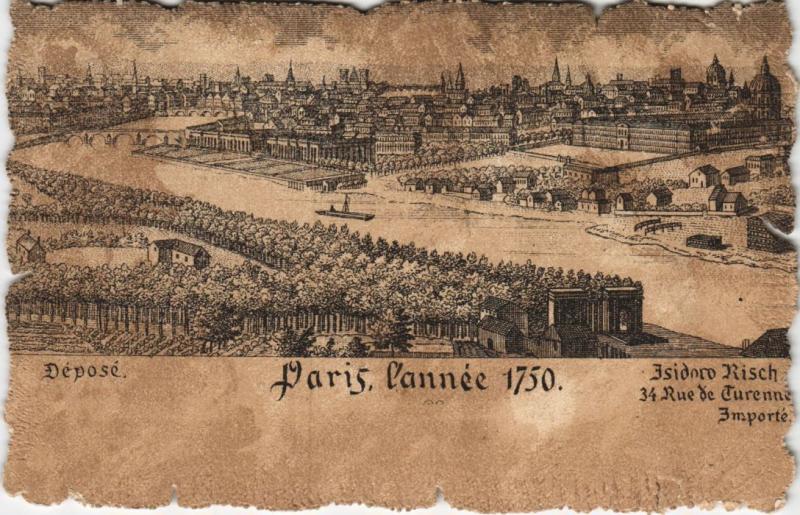 Carte postale ancienne Vieux Paris annee 1750