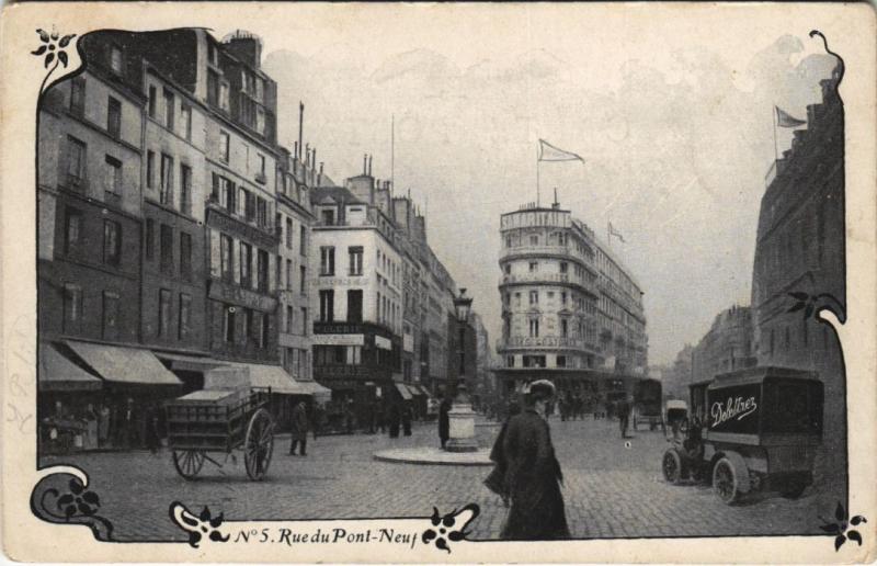 Carte postale ancienne Paris - Rue du Pont-Neuf à Paris