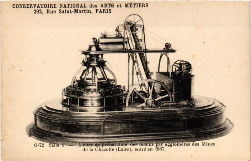 Carte postale ancienne Paris (3e) Cnam - Atelier de préparation des menus à Paris 3e