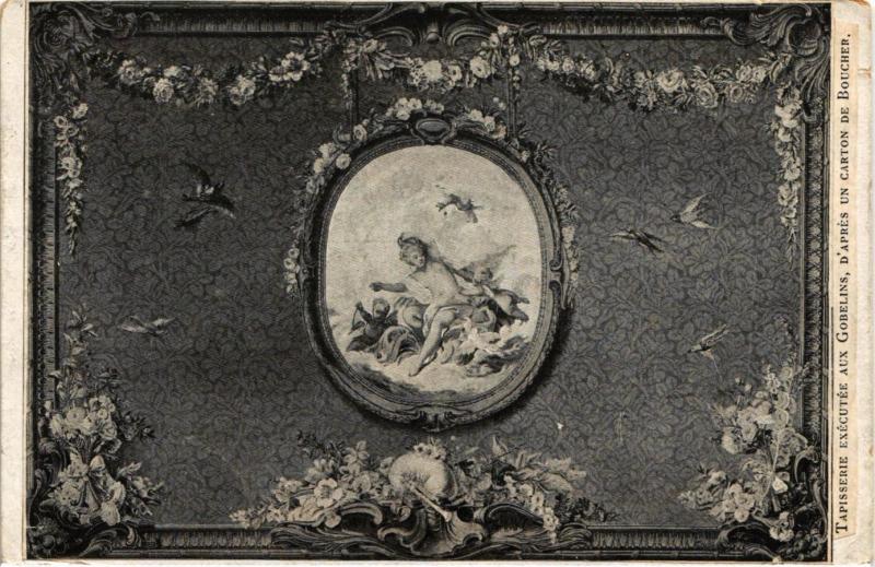 Carte postale ancienne Paris 13e Paris-Tapisserie Executée aux Gobelins, d'aprés à Paris 13e
