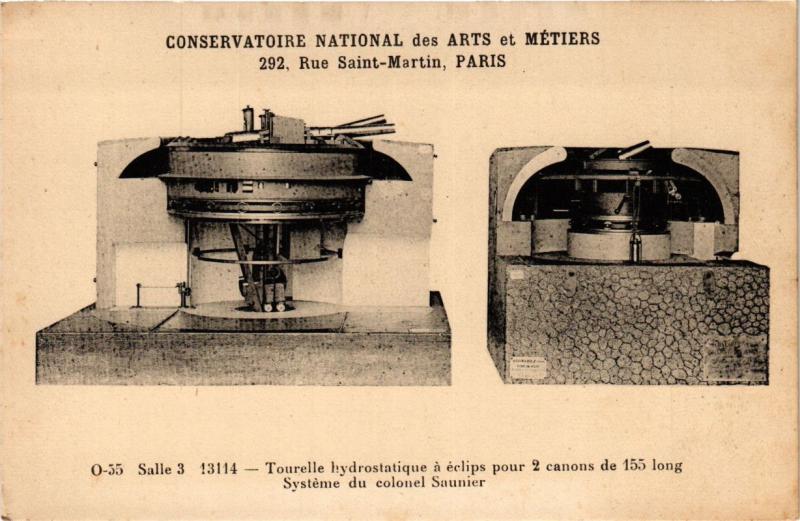 Carte postale ancienne Paris (3e) Cnam - Tourelle hydrostatique à Paris 3e