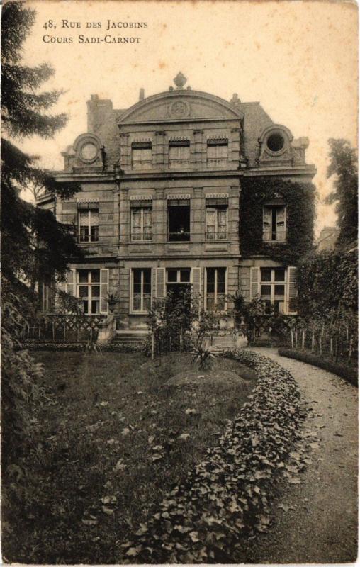 Carte postale ancienne Paris 19e - Rue des Jacobins, Cours Sadi-Carnot à Paris 19e
