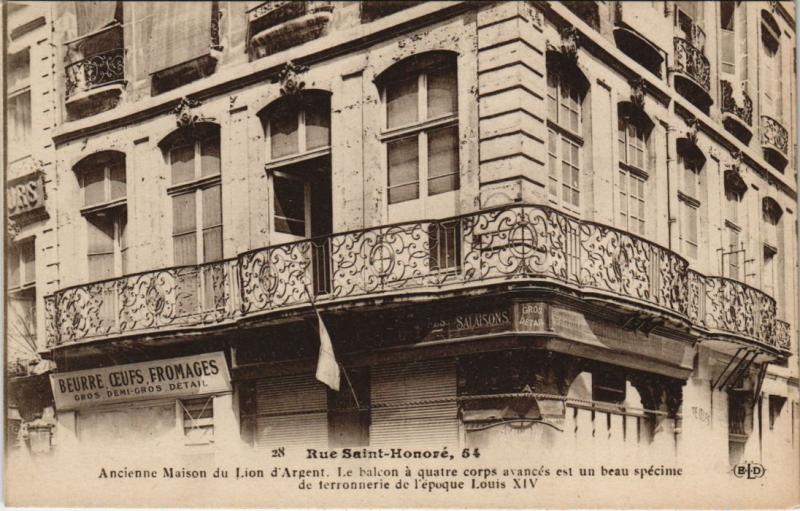 Carte postale ancienne Paris 1e - Rue Saint-Honoré, 54 à Paris 1er