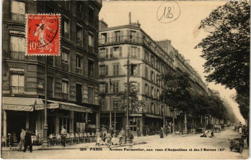 Carte postale ancienne Paris 11e - Avenue Parmentier à Paris 11e