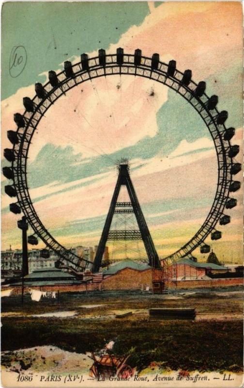 Carte postale ancienne La Grande Roue, Avenue de Suffren à Paris 15e