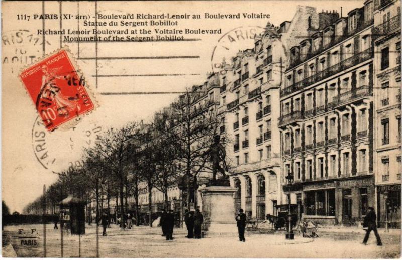 Carte postale ancienne Paris 11e - Boulevard Richard-Lenoir à Paris 11e