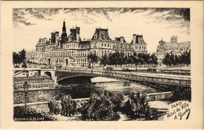Carte postale ancienne Paris 4e - Hotel de Vile à Paris 4e