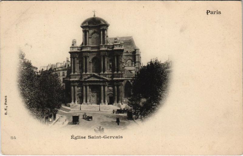 Carte postale ancienne Paris 4e - Eglise Saint-Gervais à Paris 4e