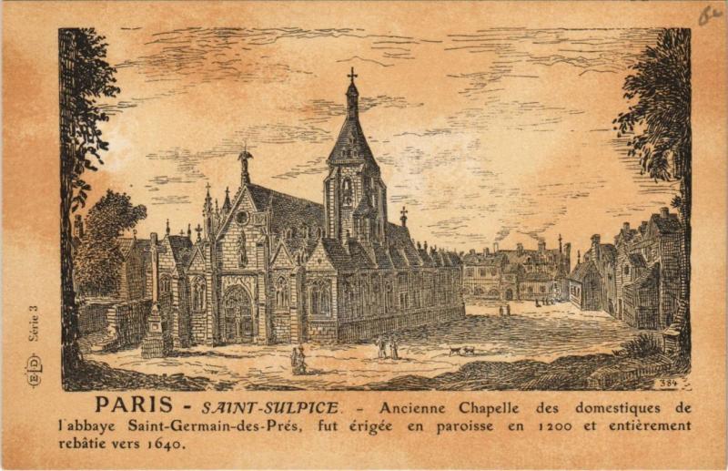 Carte postale ancienne Vieux Paris Saint-Sulpice