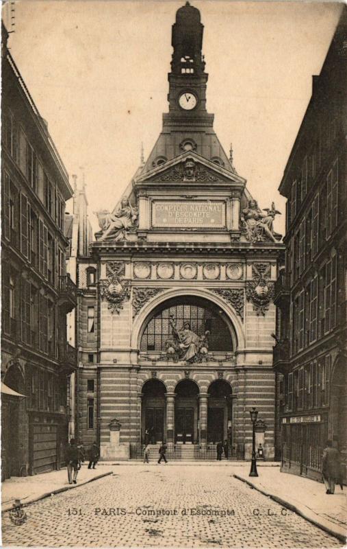 Carte postale ancienne Paris 9e - Comtour d'Escompte à Paris 9e