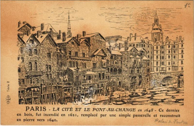Carte postale ancienne Vieux Paris La Cite Pont-au-Change