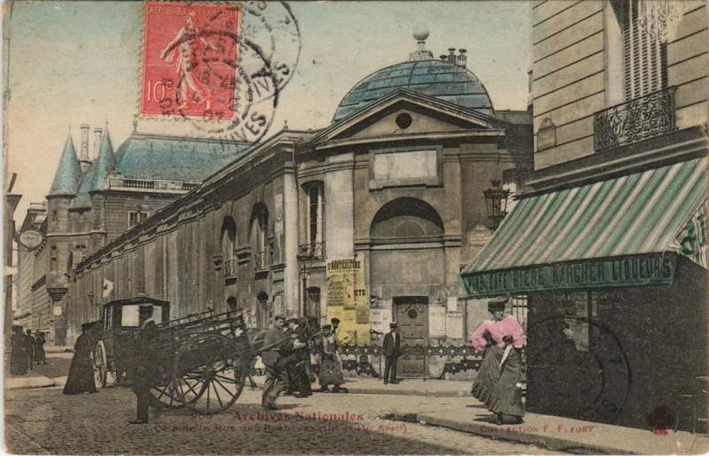 Carte postale ancienne 206 Tout Paris 3e Archives Nationales colorisé à Paris 3e