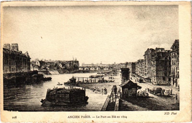 Carte postale ancienne Ancien Paris - Le Port au Blé