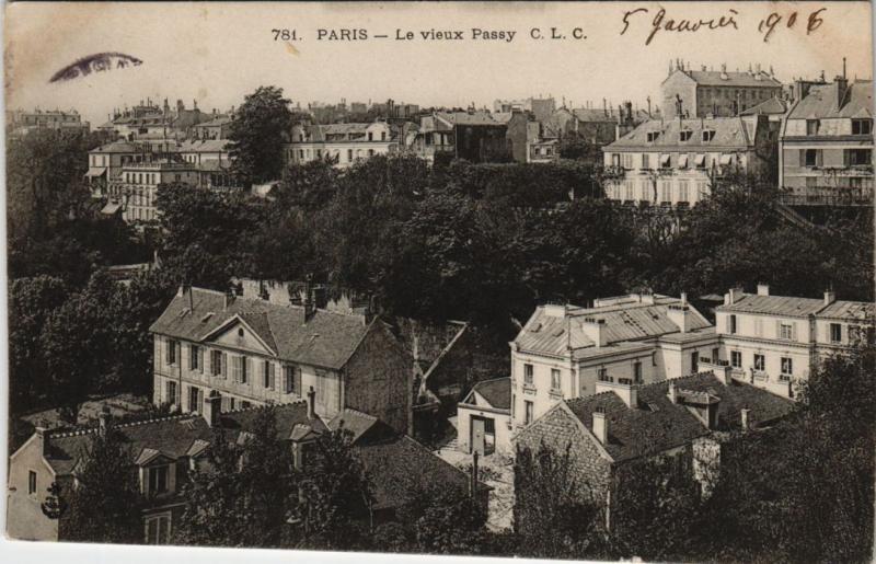 Carte postale ancienne Le vieux Passy à Paris 16e