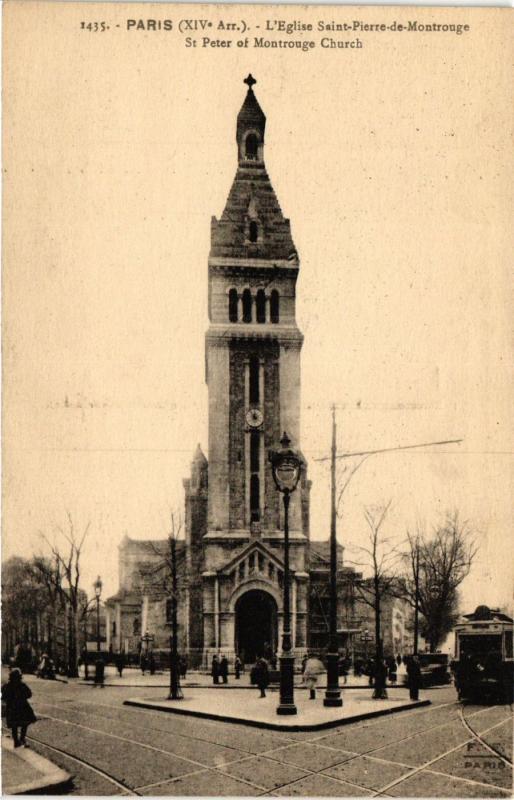 Carte postale ancienne L'Eglise Saint-Pierre-de-Montrouge à Paris 14e