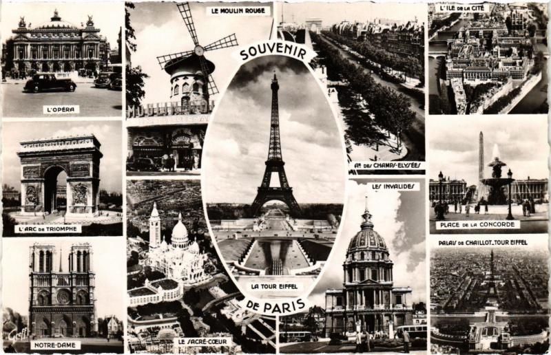 Carte postale ancienne Souvenir de Paris