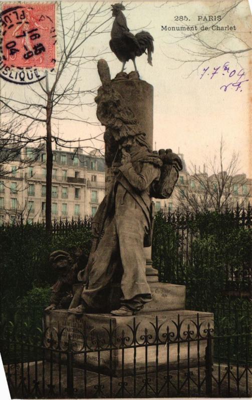 Carte postale ancienne Monument de Charlet à Paris 14e