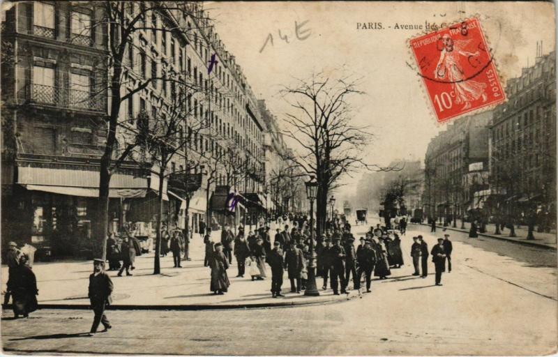Carte postale ancienne Avenue des Gobelins à Paris 13e