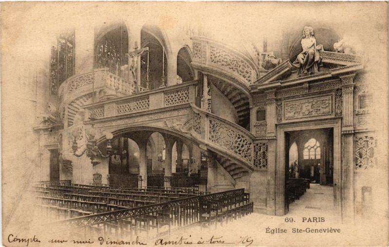 Carte postale ancienne Paris 5e-Eglise Sainte-Geneviéve à Paris 5e