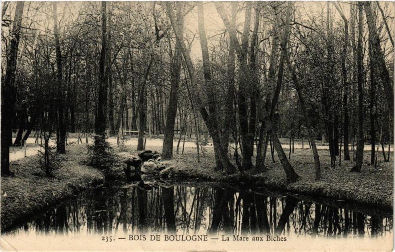 Carte postale ancienne Bois de Boulogne - La Mare aux Biches à Paris 16e