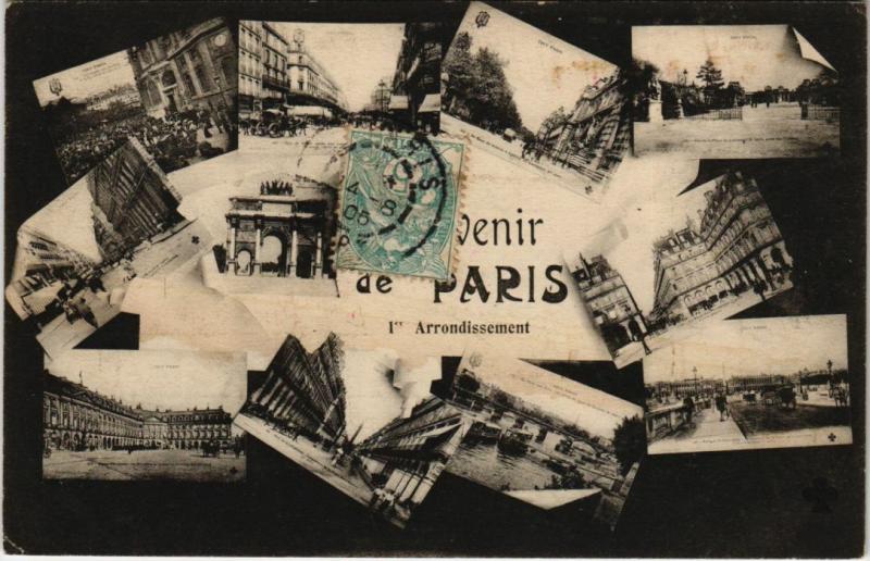 Carte postale ancienne Paris 1e - Souvenir du Paris à Paris 1er