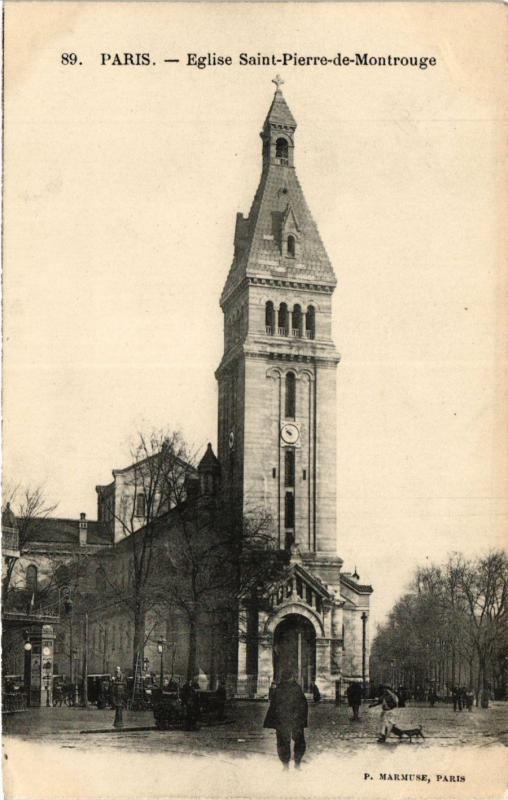 Carte postale ancienne Eglise Saint-Pierre-de-Montrouge à Paris 14e