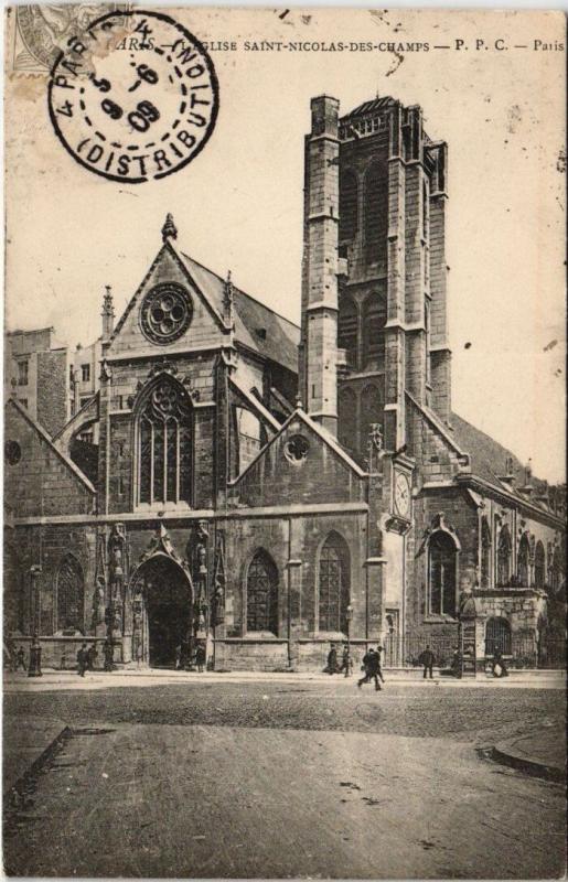 Carte postale ancienne Paris 4e - Eglise Saint-Nicolas-des-Champs à Paris 4e