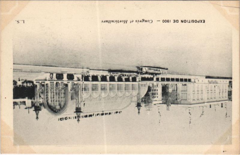 Carte postale ancienne Expo 1900 Paris Congres et Horticulture
