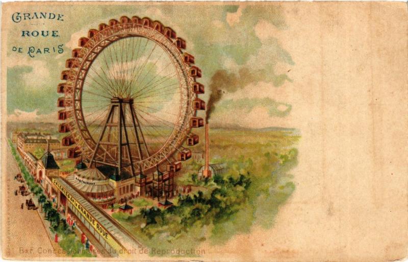 Carte postale ancienne Grande Roue de Paris à Paris 7e