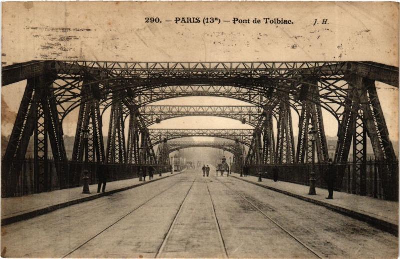 Carte postale ancienne Paris 13e Paris-Pont de Tolbiac à Paris 13e