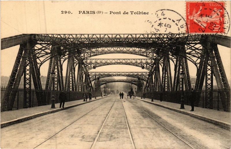 Carte postale ancienne Paris 13e Paris-Pont de Tolbiac à Paris 13e