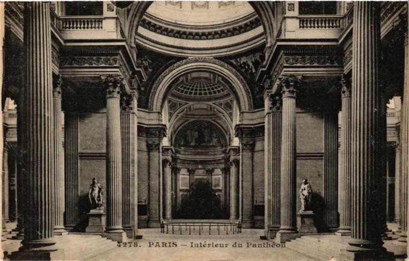Carte postale ancienne Paris 5e-Intérieur de Panthéon à Paris 5e
