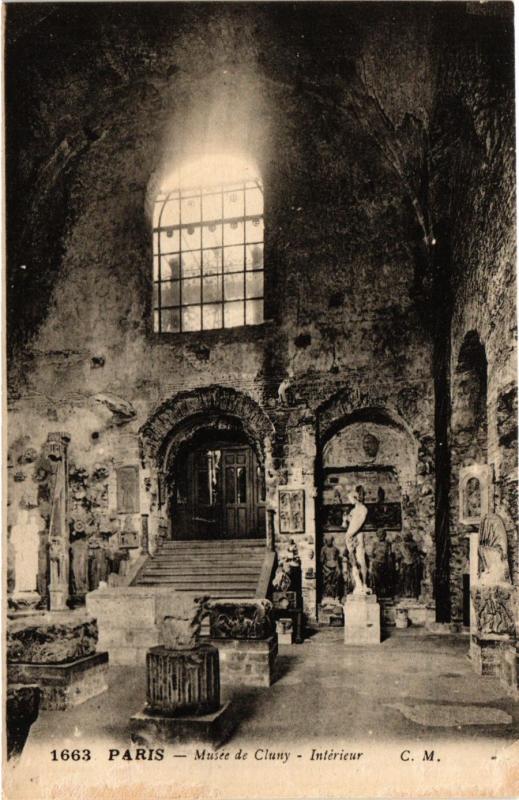 Carte postale ancienne Paris 5e-Musée de Cluny-Intérieur à Paris 5e