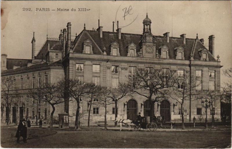 Carte postale ancienne Mairie du XIIIme à Paris 13e
