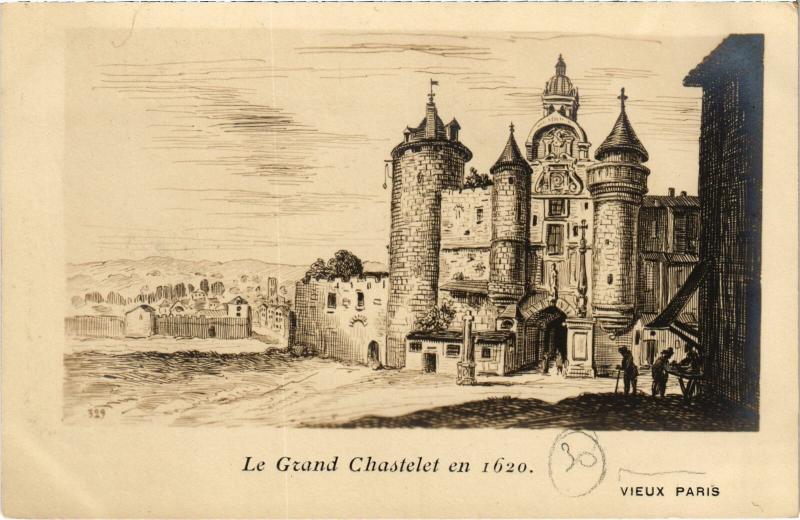 Carte postale ancienne Ancien Paris - Le Grand Chastelet