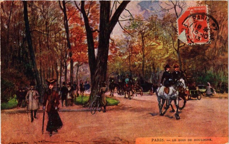 Carte postale ancienne Le Bois de Boulogne à Paris 16e
