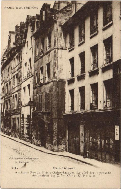 Carte postale ancienne Paris - Rue Domat à Paris