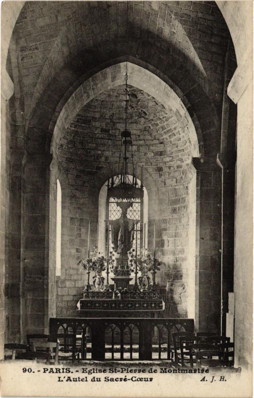 Carte postale ancienne Eglise Saint-Pierre de Montmartre - L'Autel du Sacré-Coeur à Paris 18e
