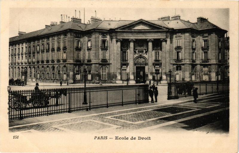 Carte postale ancienne Paris 5e-Ecole de Droit à Paris 5e