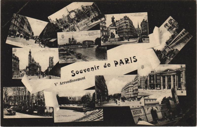 Carte postale ancienne Paris 5e Souvenir à Paris 5e