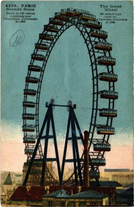 Carte postale ancienne Grande Roue à Paris 7e