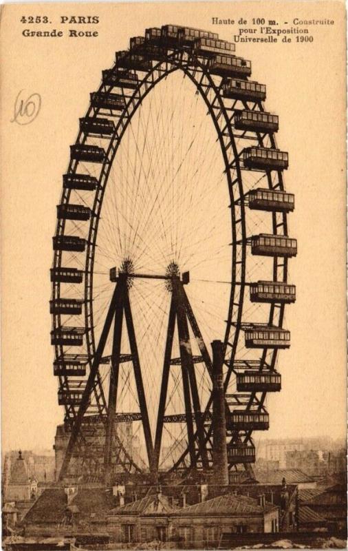 Carte postale ancienne Grande Roue à Paris 7e