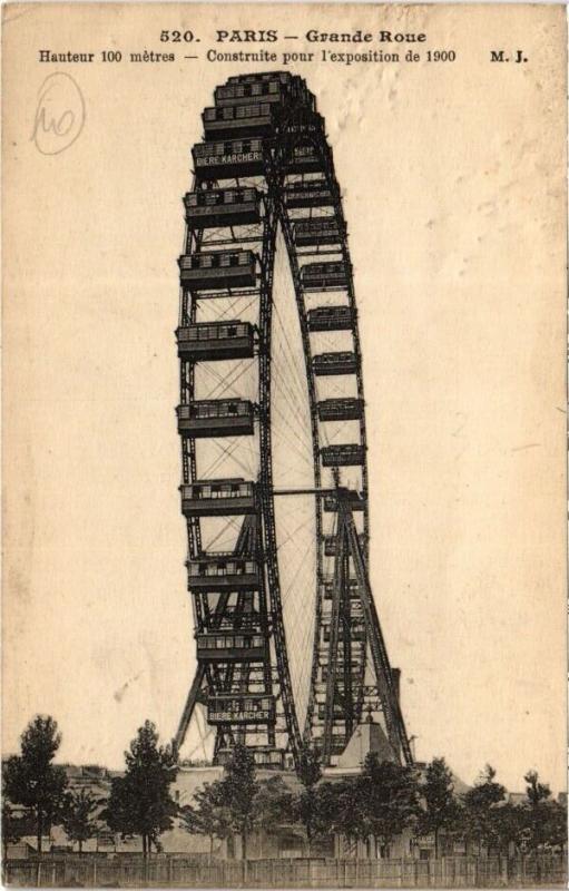 Carte postale ancienne Grande Roue à Paris 15e