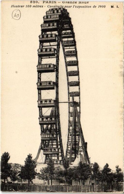 Carte postale ancienne Grande Roue à Paris 15e