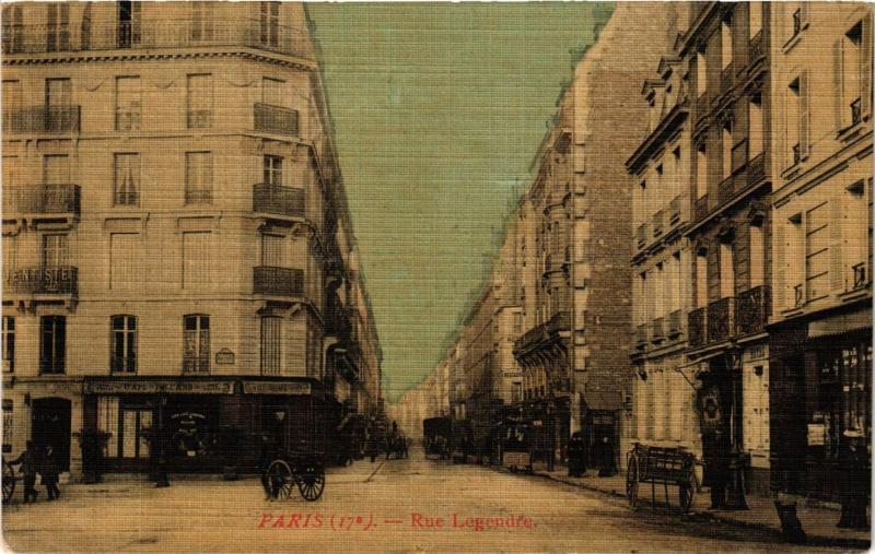 Carte postale ancienne Rue Legendre à Paris 17e