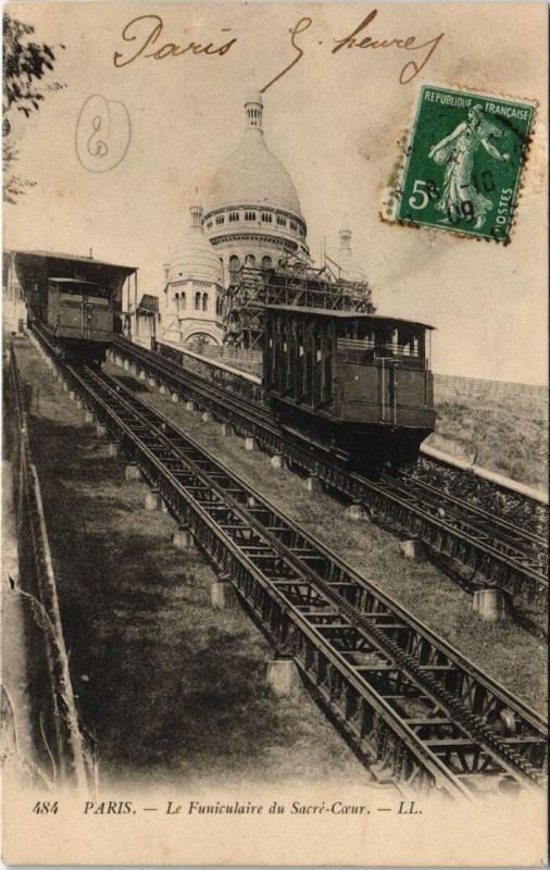 Carte postale ancienne Le Funiculaire du Sacré-Coeur à Paris 18e
