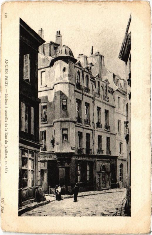 Carte postale ancienne Paris 6e - Ancien Paris - Maison á tourelle à Paris 6e