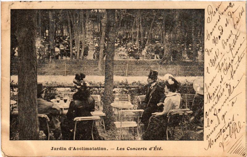 Carte postale ancienne Jardin d'Acclimatation - Les Concerts d'Eté à Neuilly-sur-Seine