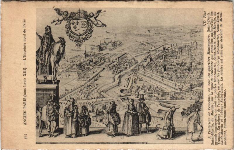 Carte postale ancienne Ancien Paris Enceinte nord