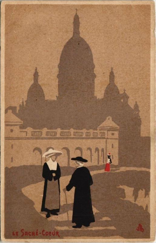 Carte postale ancienne Le Sacré-Coeur à Paris 18e